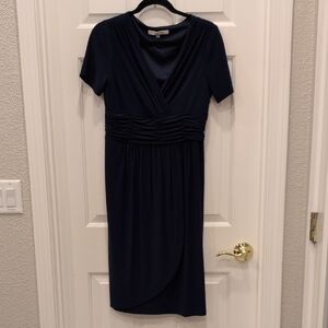 Evan Picone Dark Blue Midi Dress